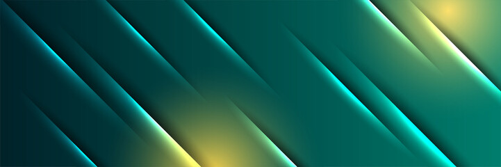 Modern abstract dark green orange banner background. Vector abstract graphic design banner pattern background template.
