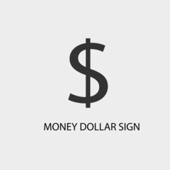Money dollar sign vector icon illustration sign