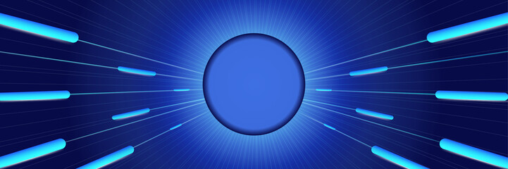 Modern abstract dark blue banner background. Vector illustration template with pattern. Design for technology, business, corporate, institution, party, festive, seminar, and talks.