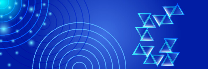 Modern abstract dark blue banner background. Vector illustration template with pattern. Design for technology, business, corporate, institution, party, festive, seminar, and talks.