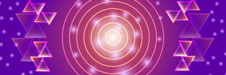 Modern abstract dark purple blue orange banner background. Vector abstract graphic design banner pattern background template.