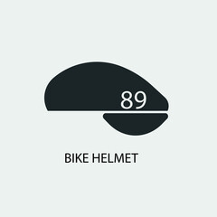 Bike helmet vector icon illustration sign