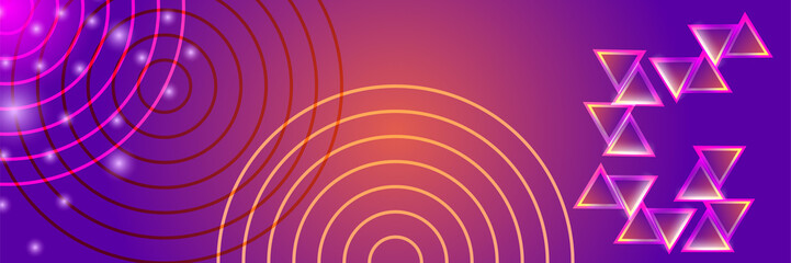 Modern abstract dark purple blue orange banner background. Vector abstract graphic design banner pattern background template.