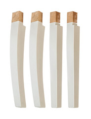 Wooden furniture legs white color