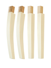 Wooden furniture legs white color