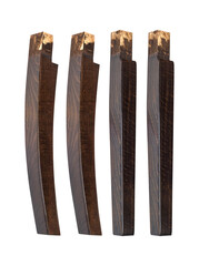 Wooden furniture legs of dark color