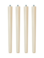 Wooden furniture legs white color