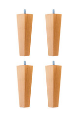 Wooden furniture legs of brown color