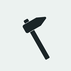 Hammer vector icon illustration sign