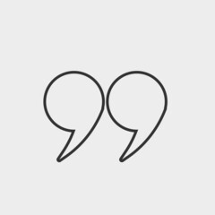 Quote vector icon illustration sign