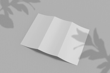 sheet of paper with shadow