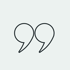 Quote vector icon illustration sign