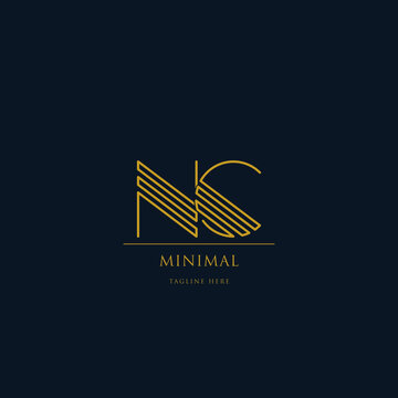 logo letter NC with unique designs
