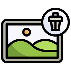 BIN filled outline icon,linear,outline,graphic,illustration