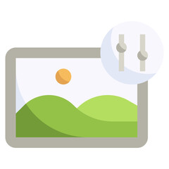 ADJUSTMENT flat icon,linear,outline,graphic,illustration