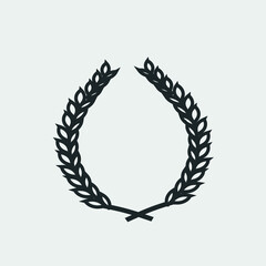 Laurel vector icon illustration sign