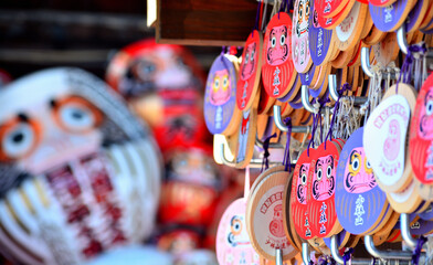 少林山達磨寺の絵馬と達磨