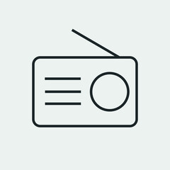 Radio vector icon illustration sign