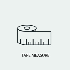 Tape measure vector icon illustration sign