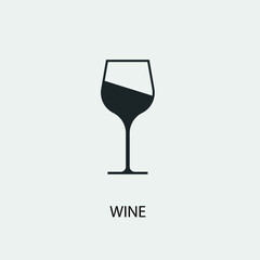 Wineglass vector icon illustration sign