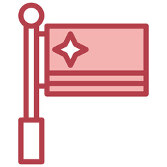 ARUBA red line icon,linear,outline,graphic,illustration