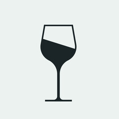 Wineglass vector icon illustration sign