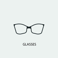 Glasses vector icon illustration sign