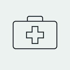 Medical bag vector icon illustration sign