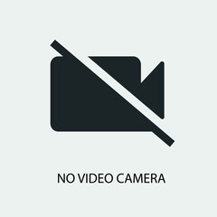 No video camera vector icon illustration sign