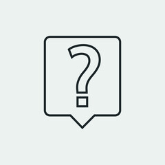 Question mark vector icon illustration sign