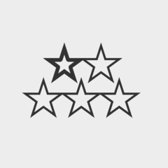 Obraz premium Star rating vector icon illustration sign