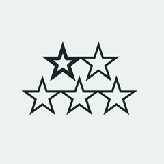 Fototapeta premium Star rating vector icon illustration sign