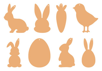 Set Easter gift tags templates