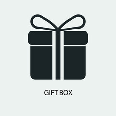Gift box vector icon illustration sign
