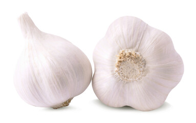 garlic isolated on white background with cutting path.