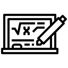 BLACKBOARD line icon,linear,outline,graphic,illustration