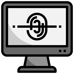 COMPUTER filled outline icon,linear,outline,graphic,illustration