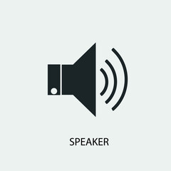 Speaker vector icon illustration sign