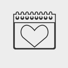 Valentine`s day vector icon illustration sign