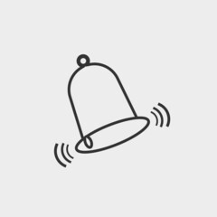 Bell vector icon illustration sign