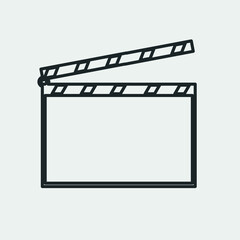 Clapperboard vector icon illustration sign