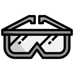 GLASSES filled outline icon,linear,outline,graphic,illustration