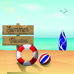 happy summer holiday background