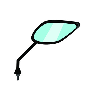 vector icon cartoon rear view mirror oval