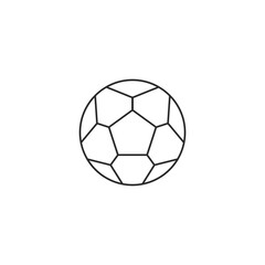 Fototapeta premium Outline icon of soccer. Ball icon