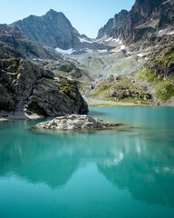 Idyllic view at Lac Blanc, Chamonix French Alps