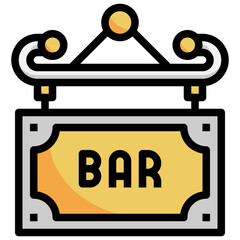 SIGNBOARD filled outline icon,linear,outline,graphic,illustration