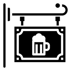 SIGNBOARD glyph icon,linear,outline,graphic,illustration