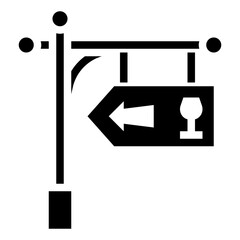 SIGNBOARD glyph icon,linear,outline,graphic,illustration