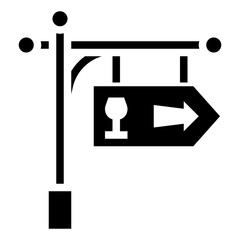 SIGNBOARD glyph icon,linear,outline,graphic,illustration
